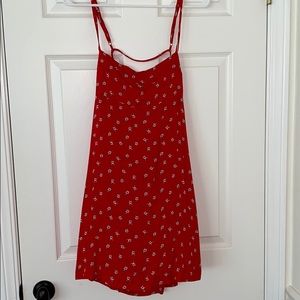 Free people open back red dress